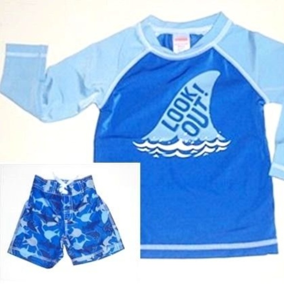 Gymboree Other - Gymboree Boys Rashguard Swim Trunks 12-18M NEW